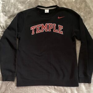 Nike Black and Red Temple Men's Crewneck Sweater - Sz Small